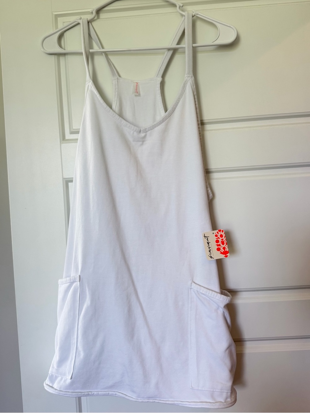 FP Movement by Free People White Tank Dress with Pockets